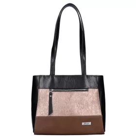    Karen Mirela čierno-hnedá, dámska taška cez rameno z vláknitej kože