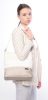  Karen Melina béžovo-biela, dámska taška cez rameno z vláknitej kože