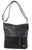  Karen Leana čierna, dámska taška cez rameno z vláknitej kože, bočná taška