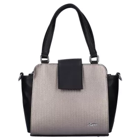    Karen Oliwia čierno-grafitová dámska vláknitá kožená kabelka, taška cez rameno