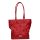  Karen Grip červená, dámska kabelka z vláknitej kože, taška cez rameno