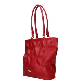    Karen Grip červená, dámska kabelka z vláknitej kože, taška cez rameno