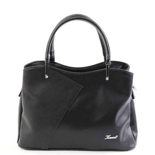 Dámska kožená kabelka Karen Tinetta čierna, taška cez rameno