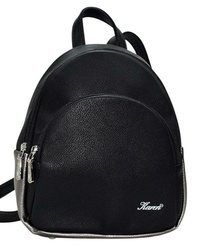  Dámsky ruksak Karen Zília z čierno-grafitovej kože