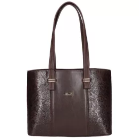    Karen Oliwia čierno-grafitová dámska vláknitá kožená kabelka, taška cez rameno