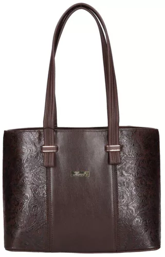  Karen Oliwia čierno-grafitová dámska vláknitá kožená kabelka, taška cez rameno