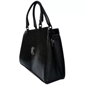    Karen Ranie béžovo-krokodová, dámska kabelka z vláknitej kože, taška cez rameno