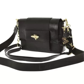  Laura Biaggi čierna dámska kabelka, taška cez rameno