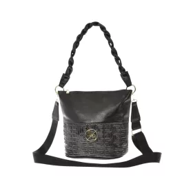    Laura Biaggi vzorovaná, čierna dámska kabelka, taška cez rameno