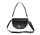  Laura Biaggi čierna, dámska kabelka s kroko vzorom, taška cez rameno