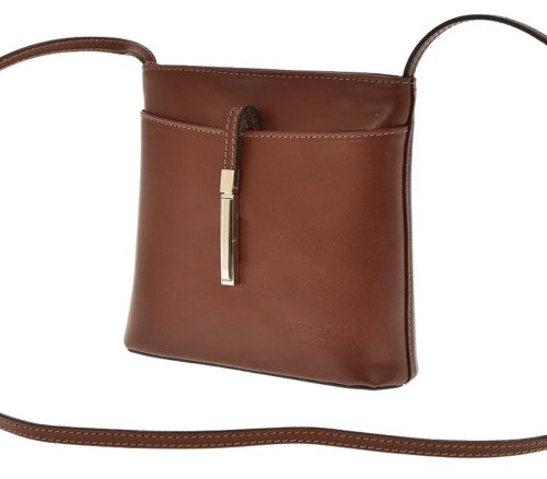  Laura Biaggi hnedá dámska kožená kabelka, taška cez rameno