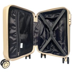    Kabínový kufor Leonardo Da Vinci tmavosivý tvrdostenný 40 cm