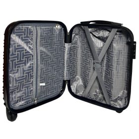    Kabínový kufor Leonardo Da Vinci tmavosivý tvrdostenný 40 cm