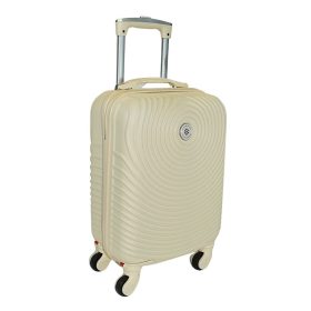    Kabínový kufor Leonardo Da Vinci béžový tvrdostenný 40 cm