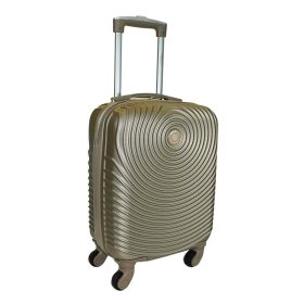    Kabínový kufor Leonardo Da Vinci zlatej farby, tvrdostenný kabínový kufor 40 cm