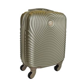    Kabínový kufor Leonardo Da Vinci zlatej farby, tvrdostenný kabínový kufor 40 cm