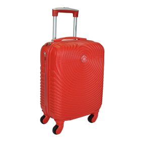   Leonardo Da Vinci červený tvrdostenný kabínový kufor 40 cm