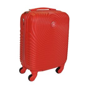    Leonardo Da Vinci červený tvrdostenný kabínový kufor 40 cm