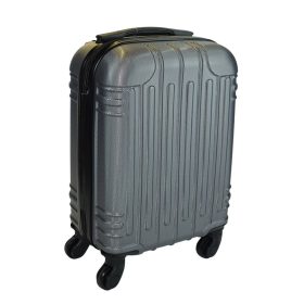    Kabínový kufor Leonardo Da Vinci tmavosivý tvrdostenný 40 cm
