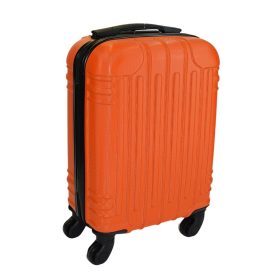    Kabínový kufor Leonardo Da Vinci oranžový tvrdostenný 40 cm