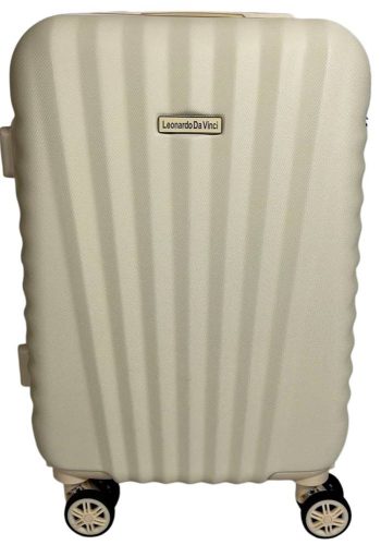  Kabínový kufor Leonardo Da Vinci tmavosivý tvrdostenný 40 cm