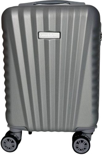  Kabínový kufor Leonardo Da Vinci tmavosivý tvrdostenný 40 cm