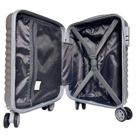    Kabínový kufor Leonardo Da Vinci tmavosivý tvrdostenný 40 cm