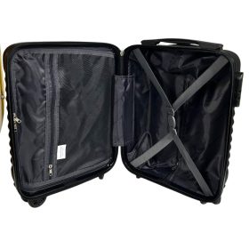    Kabínový kufor Leonardo Da Vinci tmavosivý tvrdostenný 40 cm