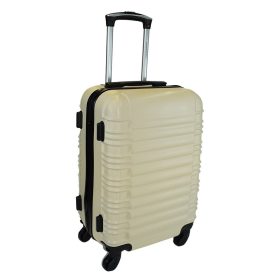    Kabínový kufor Leonardo Da Vinci béžový tvrdostenný 50 cm
