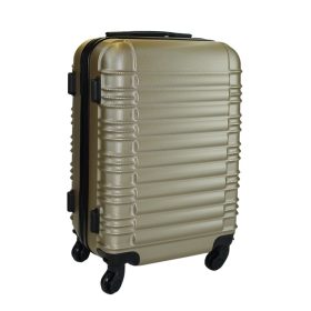    Kabínový kufor Leonardo Da Vinci zlatej farby, tvrdostenný kabínový kufor 50 cm