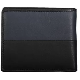    La Martina šedo-čierna luxusná kvalitná kožená peňaženka pánska 12 x 10 cm