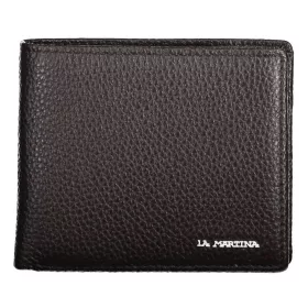   La Martina hnedá luxusná kvalitná kožená peňaženka pánska 12 x 10 cm