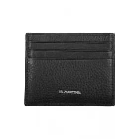    Pánska kožená peňaženka La Martina, čierna, puzdro na karty 10 x 8 x 1 cm
