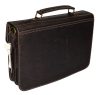  Pánska kožená vyťahovacia dvojkomorová aktovka Monarchy Calvin tmavohnedá 36 × 25 cm