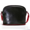 Monarchy Virginia čierno-červená dámska kožená taška cez rameno 25x20cm