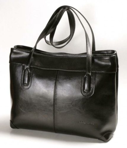  Monarchy: Emili čierna dámska kožená taška cez rameno 38 x 27,5 cm.