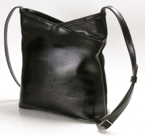  Monarchy Kamilla čierna dámska kožená taška cez rameno 29 x 28,5 cm.