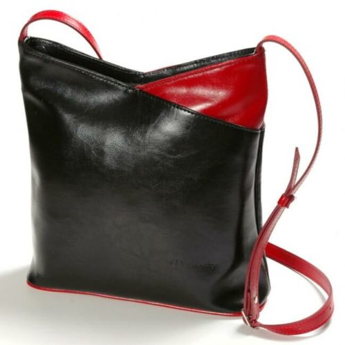  Monarchy Kamilla čierno-červená dámska kožená taška cez rameno 29 x 28,5 cm.