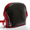  Monarchy Vilma čierno-červená dámska kožená taška cez rameno 30 x 22 cm.