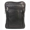  Kožená bočná kabelka Monarchy "Marco", taška cez rameno, čierna farba