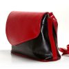  Monarchy Johanna čierno-červená dámska kožená taška cez rameno 22 x 33 cm.
