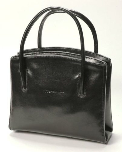  Monarchy Betty čierna dámska kožená kabelka 24 x 21 cm.