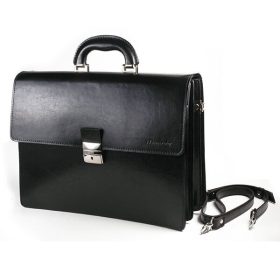    Monarchy "Ted" čierna kožená aktovka 36 x 25 cm