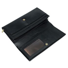  Moretti čierna, dámska kožená peňaženka 19 × 9,5 cm