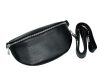  Maxmoda Aida Talianska dámska čierna kožená kabelka na opasok, crossbody 22,5×14 cm