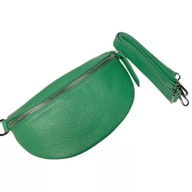    Maxmoda Aida Talianska dámska biela kožená kabelka na opasok, crossbody 22,5×14 cm