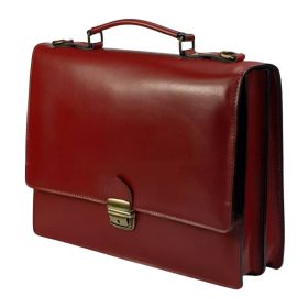    Dámska kožená aktovka Maxmoda Tilda talianskej, bordovej farby