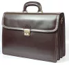  Maxmoda Talianska dvojkomorová tmavohnedá pánska kožená aktovka 40 x 29 cm.