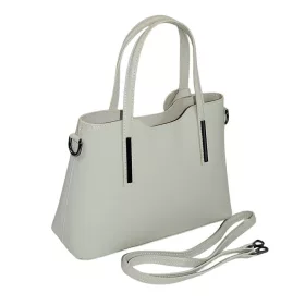    Maxmoda Cameo Talianska dámska béžová kožená kabelka s popruhom cez rameno 31,5x21,5 cm