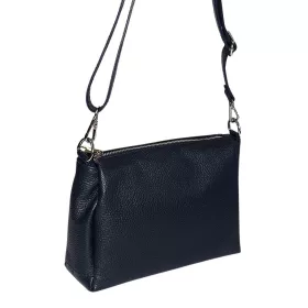    Maxmoda Cara malá dámska tmavomodrá kožená kabelka, taška cez rameno 27 × 17,5 cm